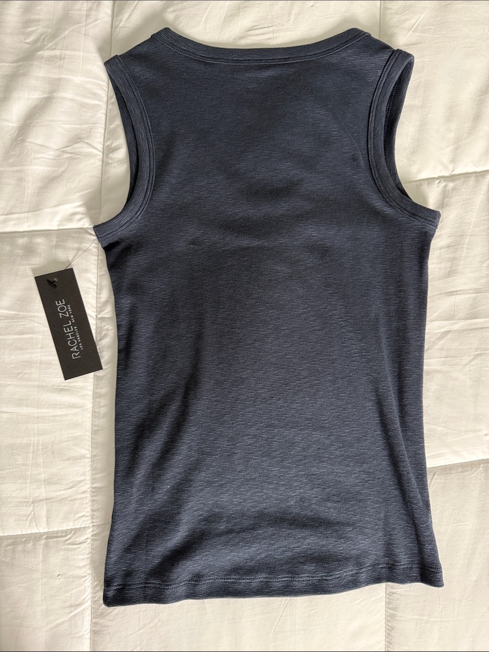 Rachel Zoe Navy Scoop Neck Tank Top - Picture 2 of 3